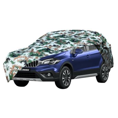 AllExtreme MSE5007 100% Tested Waterproof Car Body Cover Compatible with Maruti Suzuki SX4 Triple Stitched UV Heat Resistant Indoor Outdoor Body Protection (Army Print with Mirror)