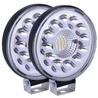 Allextreme EX-33FGL2 33 LED Car Bike Headlight Lamp IP67 High-Intensity Beam 40W Uniform Light Vehicle Accessory Compatible with Cars Bikes Trucks SUV (White, Pack of 2)