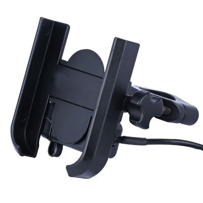 Allextreme EXUMH02 Mobile Phone Stand Handle Bar Mount Smartphone Holder Flexible & Rotational Cradle Accessory for Motorcycles Scooters (Black)