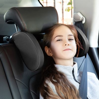 AllExtreme EXA05BL Adjustable Car Seat Headrest Mountable Head Neck Support Travel-Friendly Design Suitable for Kids & Adults (Black)