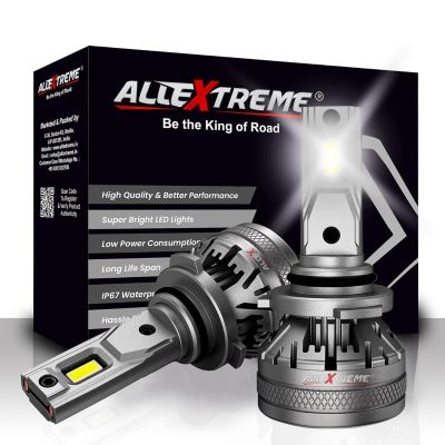 AllExtreme 120 Watt 9006 Car LED Headlight 22,000LM Super Bright Beam 6500K N37 Led Chips Conversion Kit Car Bulb Driving Headlamp Fog Light for SUVs Trucks Sedans