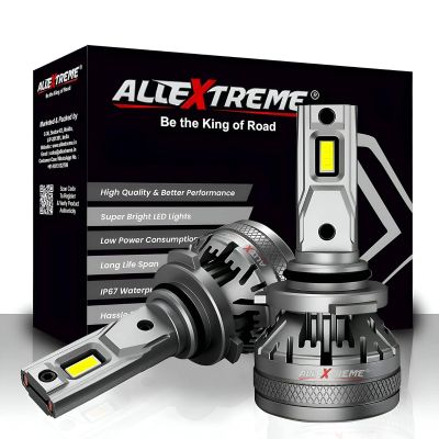 AllExtreme 120 Watt 9012 Car LED Headlight 22000LM Super Bright Beam 6500K N37 Led Chips Conversion Kit Car Bulb Driving Headlamp Fog Light for SUVs Trucks Sedans
