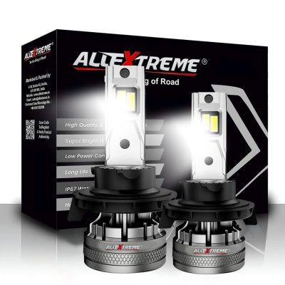 AllExtreme 120 Watt H13 Car LED Headlight 22,000LM Super Bright Beam 6500K N37 Led Chips Conversion Kit Car Bulb Driving Headlamp Fog Light for SUVs Trucks Sedans