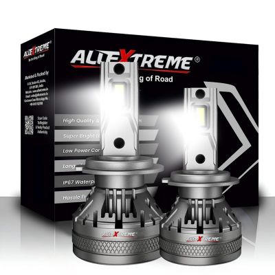 AllExtreme 120 Watt H7 Car LED Headlight 22,000LM Super Bright Beam 6500K N37 Led Chips Conversion Kit Car Bulb Driving Headlamp Fog Light for SUVs Trucks Sedans