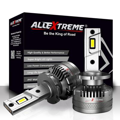 AllExtreme 120 Watt H1 Car LED Headlight 22000LM Super Bright Beam 6500K N37 Led Chips Conversion Kit Car Bulb Driving Headlamp Fog Light for SUVs Trucks Sedans