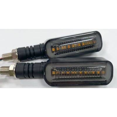 Allextreme EXNPE34 Imported Original Blinker Bright Style LED Indicators Universal For All Bikes, Lights (Pack Of 4, Yellow With Running Blue)