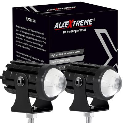 AllExtreme EXNPE21 Imported Original DC Pow Light Universal For All Models of Motorcycle, Bikes, Scooty Spot Beam (Pack of 2, Yellow + White)