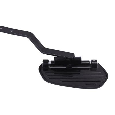 Allextreme EURO Motorcycle Footrest Short Angled Adjustable Heavy Duty Steel Foot Pegs with Additional Fittings Compatible with Ola Bikes & Scooters - Black