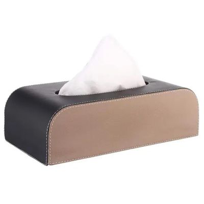 AllExtreme Leather Tissue Box Unique Decorative & Elegant Holder for Sun Visor Seat Side Pocket or Back Seat of Car Accessories