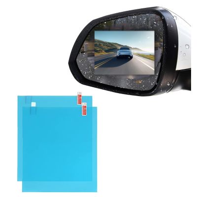 AllExtreme Car Mirror Anti-Fog Film Rainproof Rearview Water Drops Protective Sticker Rain Guard with Nano Coating Anti Glare Scratch Resistant for Sedan SUV Truck (165 X 140mm,Rectangle, 2 PCs)