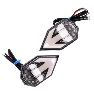 Allextreme Arrow Flush Mount LED Indicators with DRL Turn Signals Front and Rear Bright Warning Lamp Water Resistant for Electric Bike & Motorbike