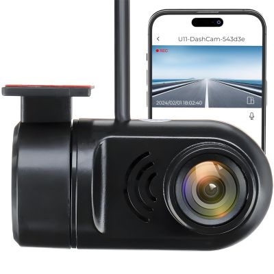 AllExtreme U11 Car Dash Cam 720P Loop HD Video Recorder Wide Angle Lens Android Stereo Compatible Front Camera with Night Vision and USB Interface