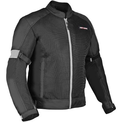 Allextreme TRIPPER Bike Riding Jacket Windproof Biker Mesh Fabric Armour Back Elbows Shoulders Protection Racer Motorcycle Gear Protector for Men (2XL, Grey & Black)