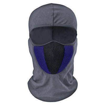Allextreme EX-MASK-21 Full Face Mask Anti Pollution Sun Protection Warmer Riding Balaclava with Air Filter Mesh for Biking Cycling (Gray)