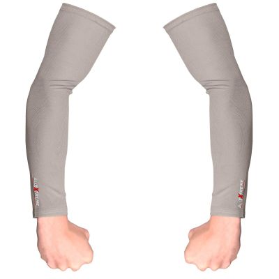 Allextreme Arm Sleeves for Men & Women Hand UV Protection Cover for Basketball Cricket Biking and Outdoor Use - (Gray, Pair of 1)