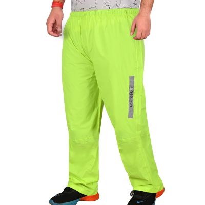 Allextreme Riding Pant Rain Cover PU Coated Polyester Fabric Waterproof Biker Rainwear for Men's Rider Protection Raincoat (2XL, Neon Green)