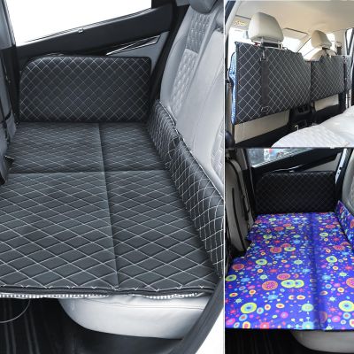 Allextreme S32 Non Inflatable Car Bed Mattress Double-Sided Back Seat Foldable Sleeping Bed for Kids & Adults Travel Trips Camping Picnic Universal Fit - (Purple)