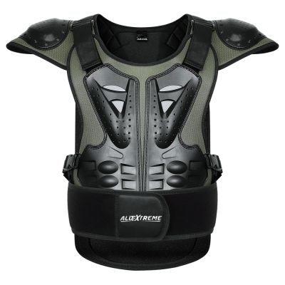 AllExtreme ARBA003 Chest Spine Protector Body Armor Vest Protective Gear for Motocross Dirt Bike Skiing and Snowboarding (Green, Size - S)