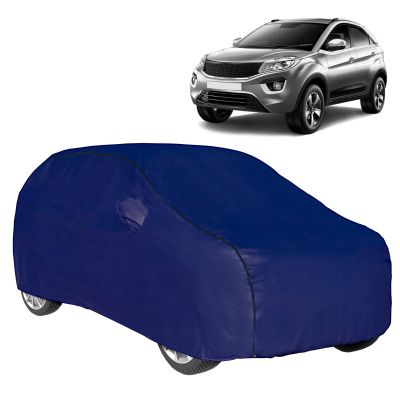 Allextreme TN9002 100% Waterproof Car Body Cover Compatible for Tata Nexon 3 Layers UV & Rain Protection Triple Stitched Full Bottom Elastic Grip with Mirror Pockets (Tiebond Blue)