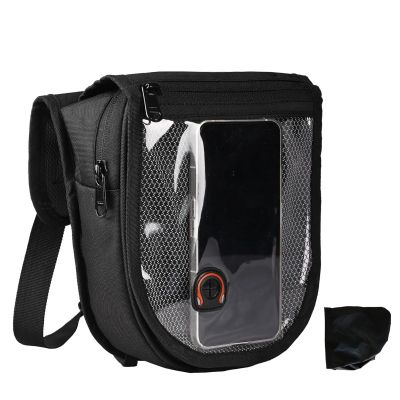 Allextreme Universal Bike Tank Bag Pouch (Non Magnetic) with Water Proof Rain Cover & Straps to use as Sling Pouch Bike Riding Accessory for All Motorcycles (2.5Ltr, Black, 1 Pc)