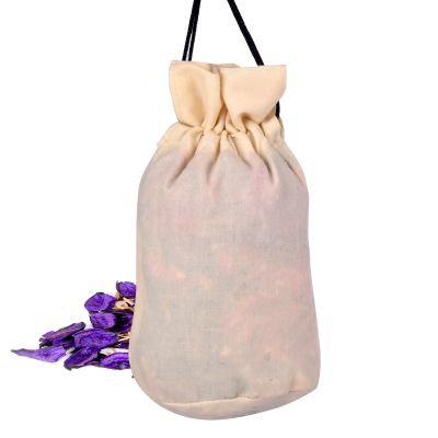 Allextreme Hanging Husk Bag Car Perfume Scent - Lyrical Lavender Fragrance for 30 Days Air Freshener Interior Car-Accessories with Diffuser Essential Oil Aroma Grains and Flakes (Set of 1, 50g)