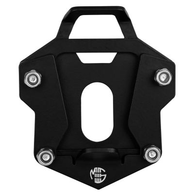 Allextreme Bike Side Stand Extender Motorcycle Kickstand Pad Enlarger Base Compact Strong & Durable Support Plate Compatible with Himalayan (Pack of 1, Black)