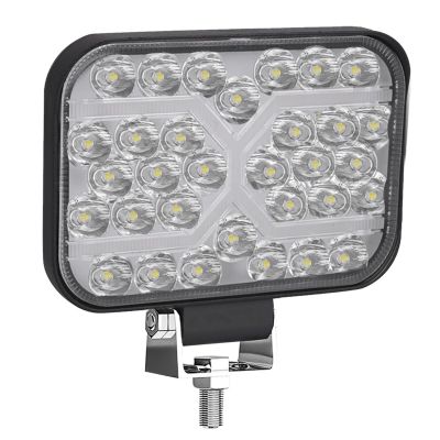Allextreme 64W LED Fog Lamp 9-85V DC Power 7000 Lm High Brightness Bar Lights External Spotlight with Mounting Bracket Universal Fit for All Cars and Bikes (Yellow/Warm White, Pack of 1)