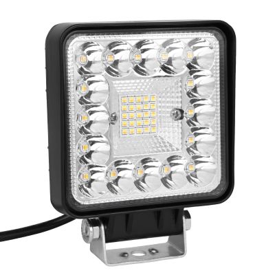Allextreme Fog Lamp 24W 9-85V DC Power 7000 Lm High Brightness LED Bar Lights with Mounting Bracket Universal Fit for All Cars and Bikes (Warm White/Cool White, Pack of 1)