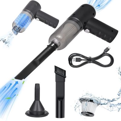 Allextreme 3IN1 Portable Car Vacuum Cleaner with Blower USB Rechargeable Wireless Handheld Car Vacuum Cleaner Traveling, Camping Reusable,Portable,Rechargeable Vacuum with Blower (1 Set)
