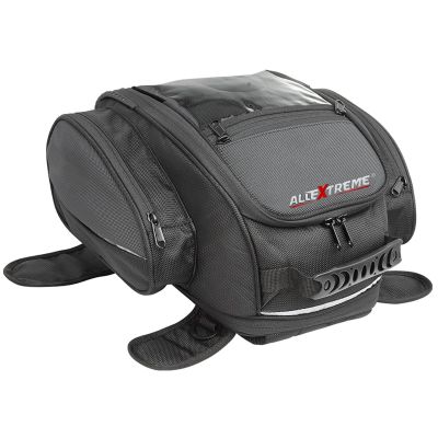 Allextreme Magnetic Tank Bag for Bike Universal Fit Motorcycle Storage with Rain Cover, Strong Magnets & Multi-Pocket Design Travel Riding Gear for Daily Commute, Touring & Camping (28L, Black)