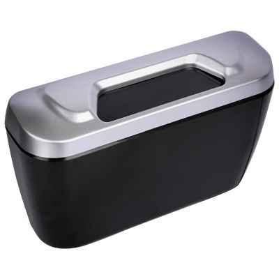 Allextreme Car Trash Can Mini Vehicle Dustbin with Lid Universal Fit Portable Garbage Organiser Mounted Ashtray Waste Bin Dust Case Storage for Cars (Pack of 1, Black)