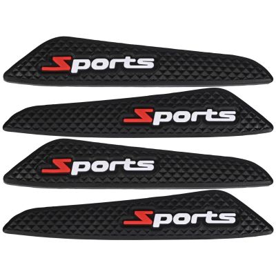 AllExtreme Universal Car Door Guard Anti Scratch Bumper Trim Door-Edge Rubber Paint Protector Sticker Fits All Cars & Vehicles (4Pcs, Black)