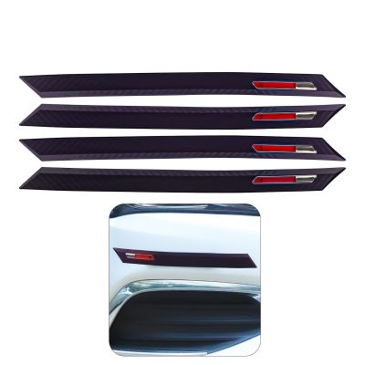 AllExtreme Anti-Collision Patch Front and Rear Universal Bumper Guard Strip Adhesive Anti-Scratch Door Sill Protector Trim for Car Doors Edge (4 Pcs, Black)