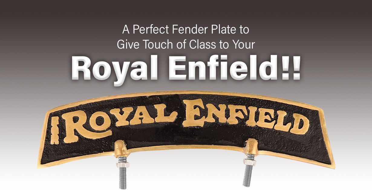 A Perfect Fender Plate to Give Touch of Class to Your Royal Enfield!!