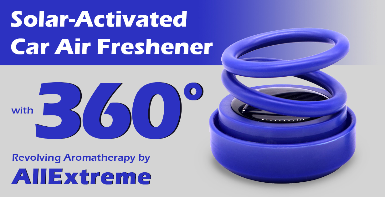 Solar-Activated Car Air Freshener with 360° Revolving Aromatherapy by AllExtreme